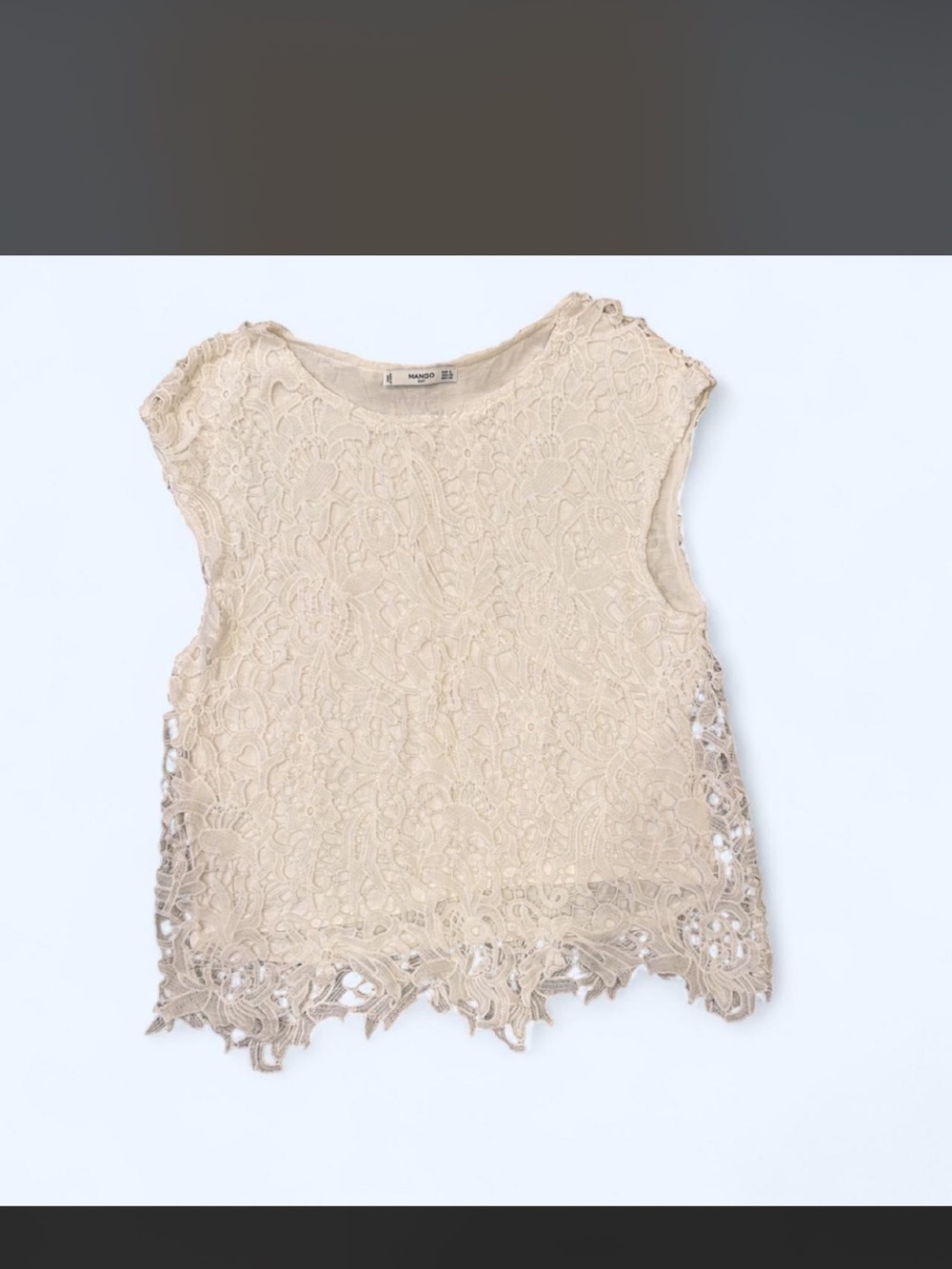 Mango Cream Lace Sleeveless Camisole